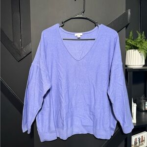 J. Jill Light Purple V-Neck Sweater Size XLP